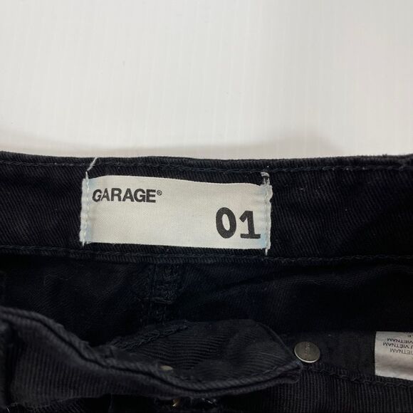 Garage Festival Shorts Black Distressed Lace Trim Women's 1 - Picture 3 of 10